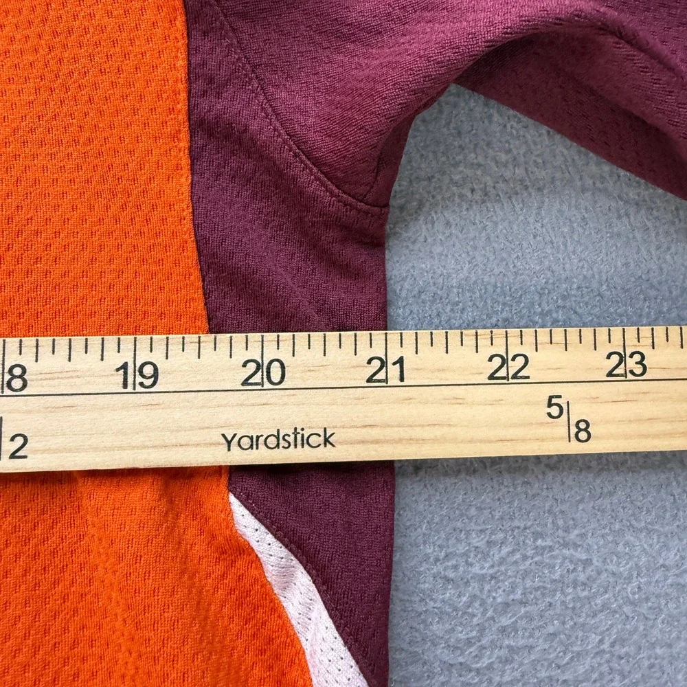 Virginia Tech Nike Team Shirt Mens L Orange/Maroon NCAA Hokies Y2K VT Activewear